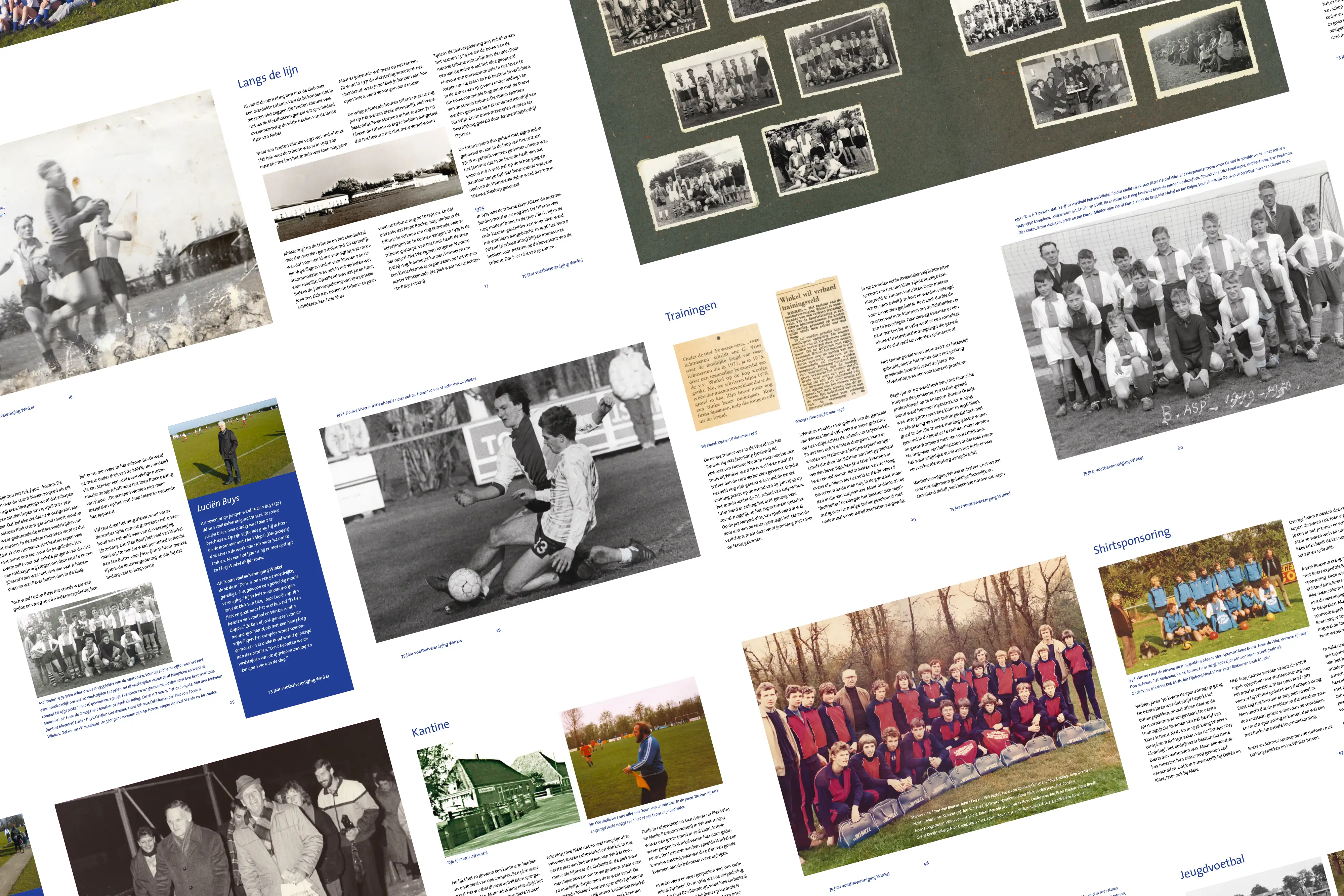 JOERUSH VV Winkel Jubileumboek Binnenwerk Inkijk
